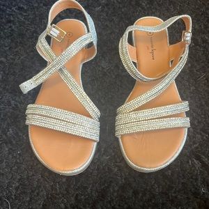 Nanette Lepore Girls Rhinestone Sandala